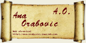 Ana Orabović vizit kartica